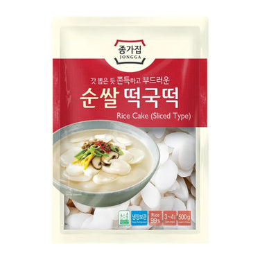Jongga Sliced Rice Cake Tteokbokki, 500g