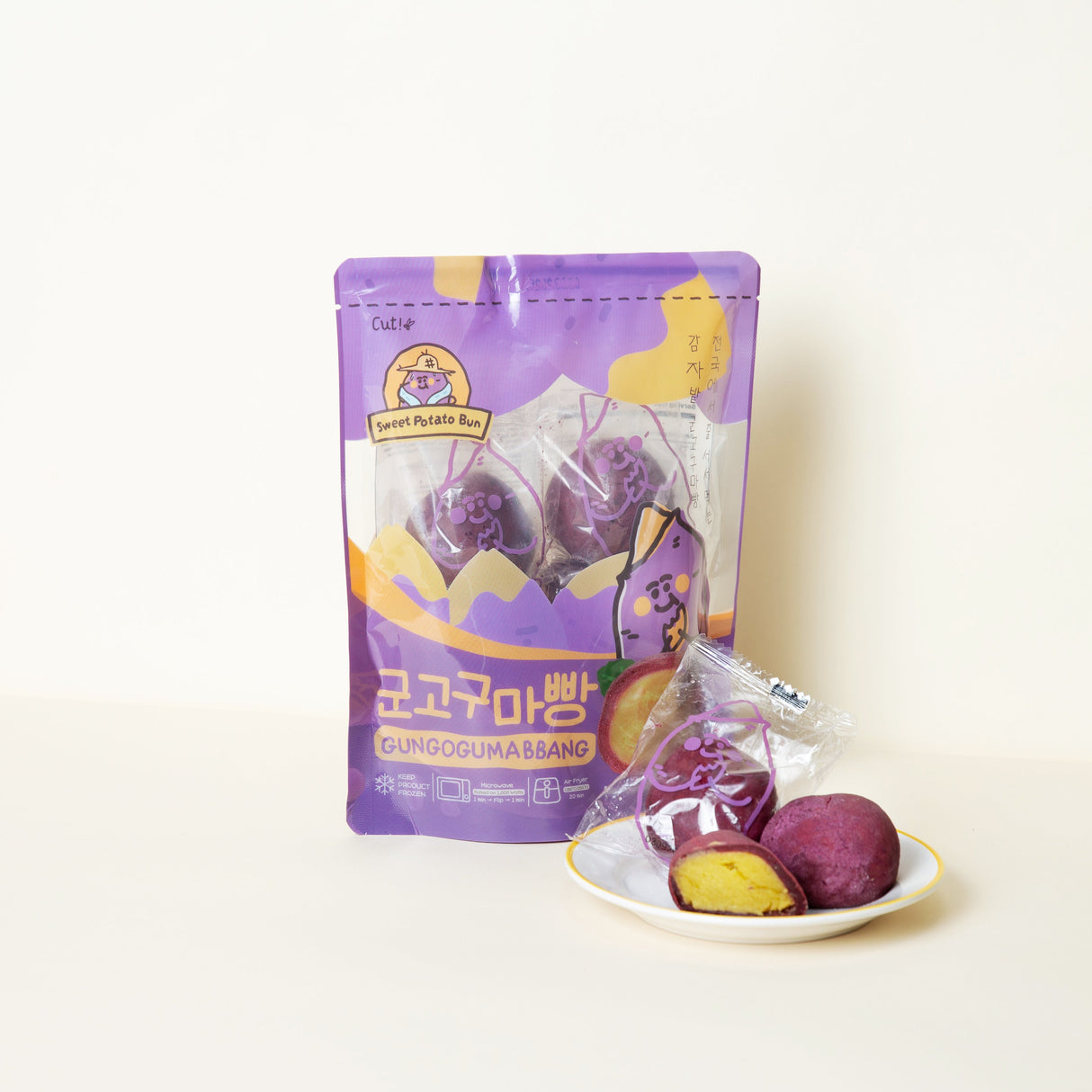 Gungogumabbang(Sweet Potato Bun), 80g*6pieces