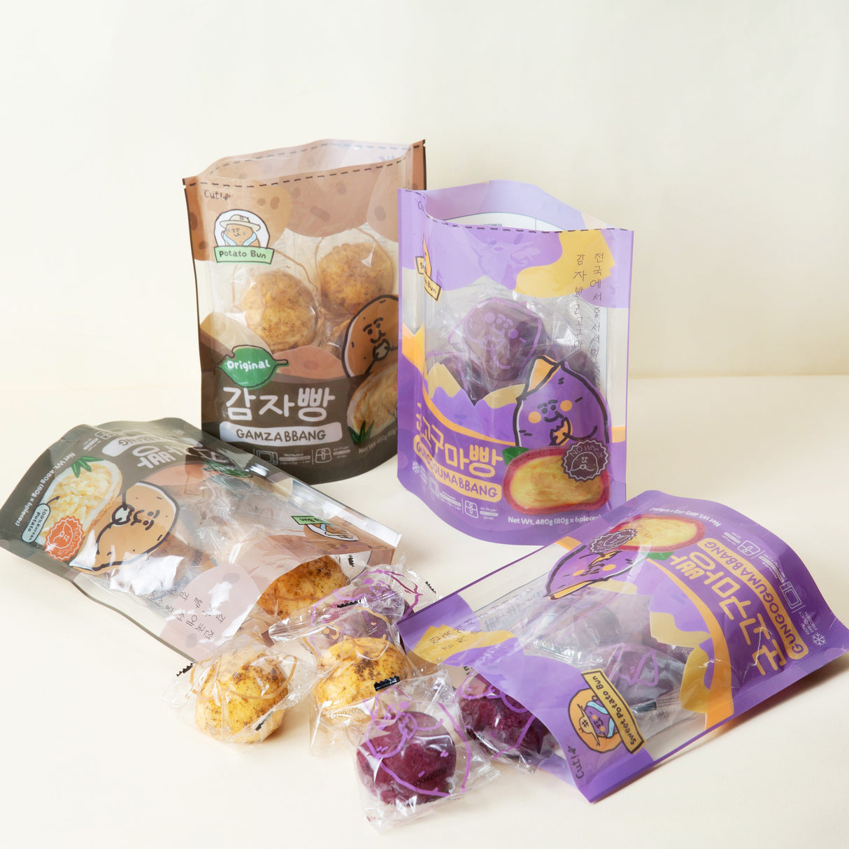 Gungogumabbang(Sweet Potato Bun), 80g*6pieces