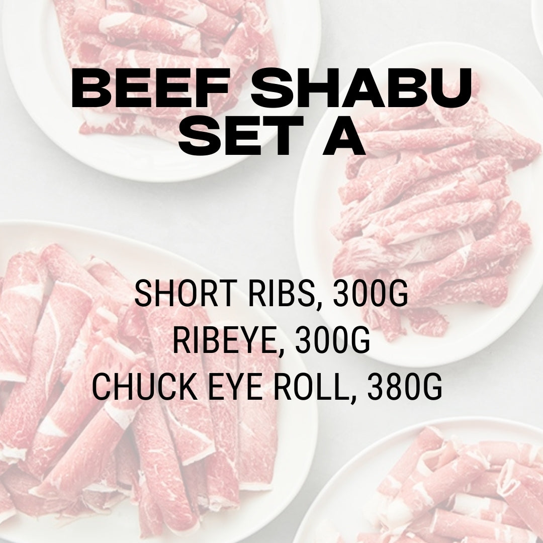 Beef Shabu Set A: Short Ribs + Ribeye + Chuck Eye Roll