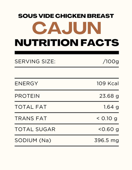 Sous Vide Cajun Chicken Breast Frozen, 170g