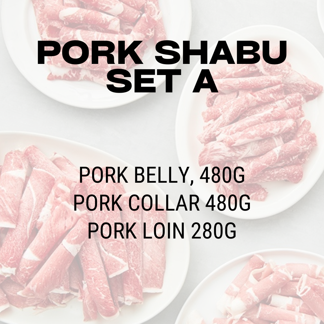 Pork Shabu Set: Pork Belly + Pork Collar + Pork Loin