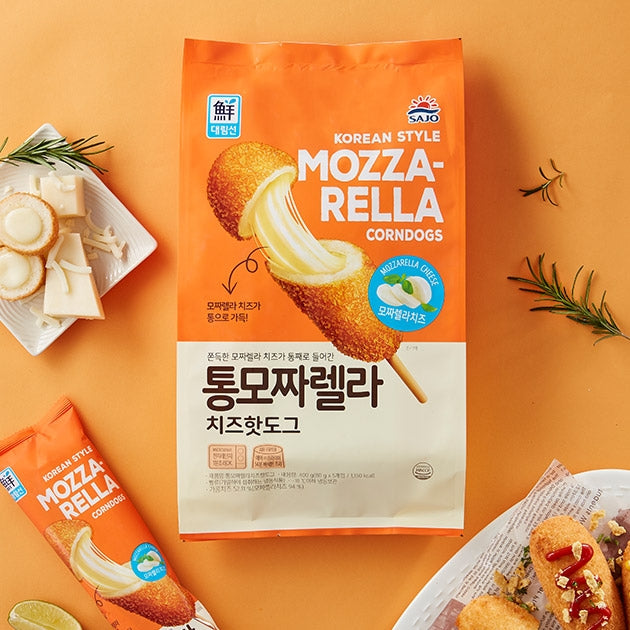 Korean Mozerella Cheese Corndogs	통모짜렐라치즈핫도그, 400g