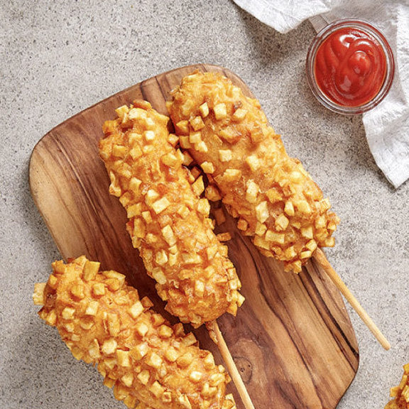 Chef Story Frozen Korean Potato and Mozzarella Corndog, 400g - The