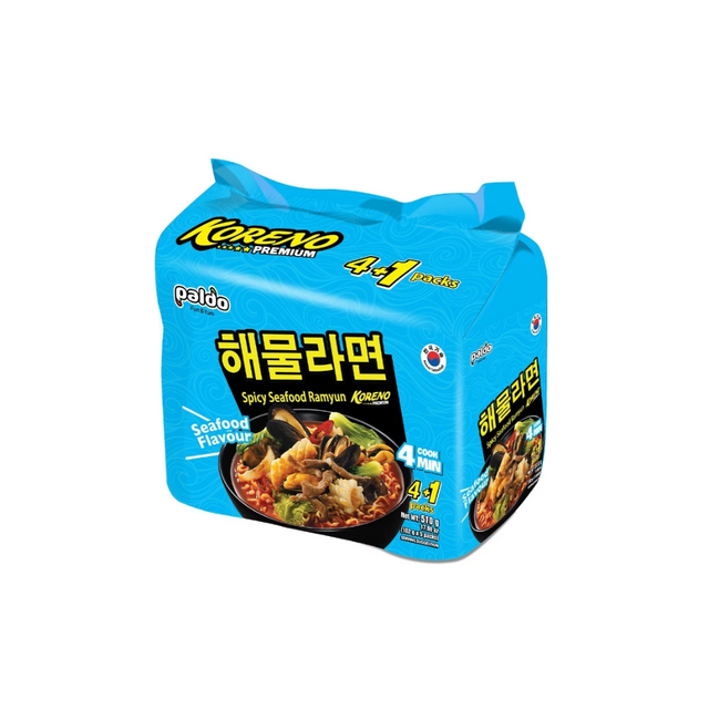 Koreno Spicy Seafood Ramen 해물라면, 5x102g