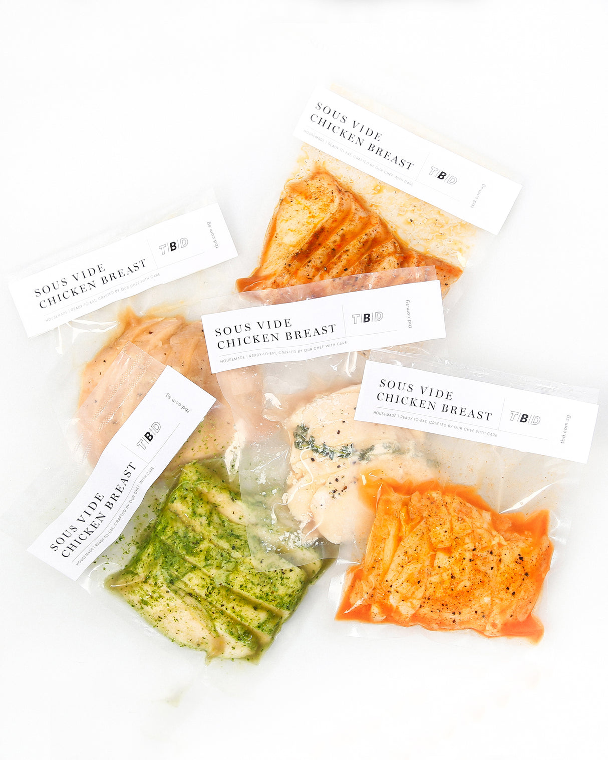 [5 Flavour Tasting Set] Sous Vide Chicken Frozen, 5 pieces