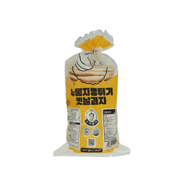 Traditional Crispy Puff Rice Chips 누릉지 뻥뛰기, 120g