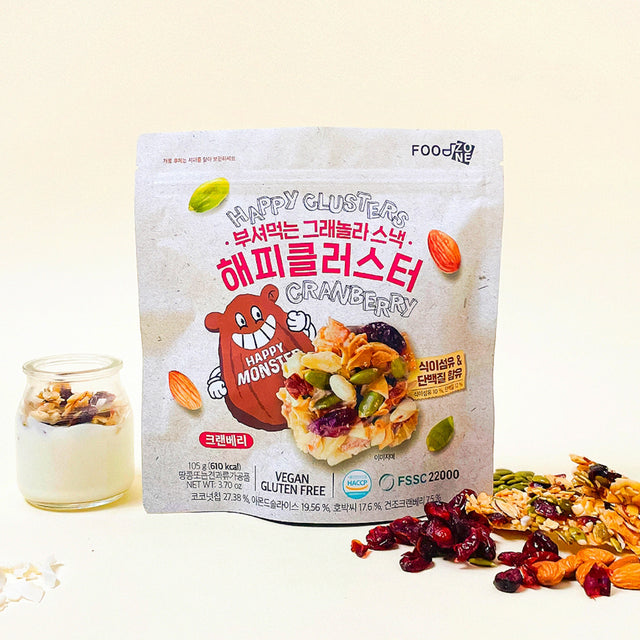 Happy Clusters Granola Snack Cranberry, 105g