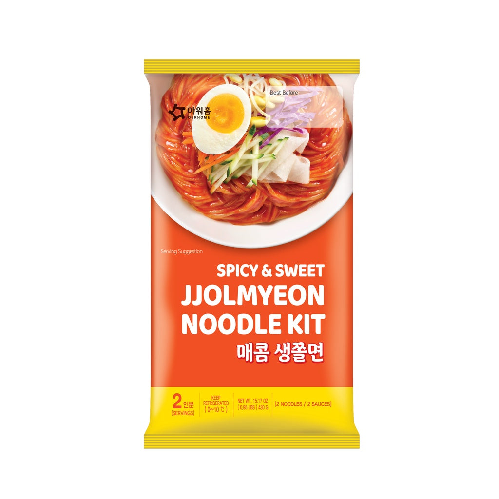 Ourhome Sweet & Spicy Cold Chewy Noodles Jjolmyeon, 430g